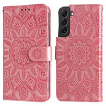 Custodia per telefono in pelle di girasole goffrata, For Samsung Galaxy S22 5G, For Samsung Galaxy S22+ 5G, For Samsung Galaxy S22 Ultra 5G, For Samsung Galaxy S21 5G