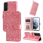 Custodia per telefono in pelle di girasole goffrata, For Samsung Galaxy S21+ 5G, For Samsung Galaxy S21 Ultra 5G, For Samsung Galaxy S21 FE 5G, For Samsung Galaxy S20