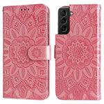 Custodia per telefono in pelle di girasole goffrata, For Samsung Galaxy S21+ 5G, For Samsung Galaxy S21 Ultra 5G, For Samsung Galaxy S21 FE 5G, For Samsung Galaxy S20
