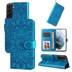 Custodia per telefono in pelle di girasole goffrata, For Samsung Galaxy S21+ 5G, For Samsung Galaxy S21 Ultra 5G, For Samsung Galaxy S21 FE 5G, For Samsung Galaxy S20