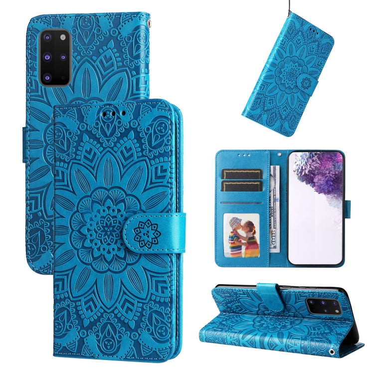 Custodia per telefono in pelle di girasole goffrata, For Samsung Galaxy S20+, For Samsung Galaxy S20 Ultra, For Samsung Galaxy S20 FE / S20 FE 5G, For Samsung Galaxy S10