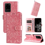 Custodia per telefono in pelle di girasole goffrata, For Samsung Galaxy S20+, For Samsung Galaxy S20 Ultra, For Samsung Galaxy S20 FE / S20 FE 5G, For Samsung Galaxy S10