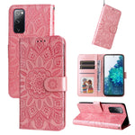 Custodia per telefono in pelle di girasole goffrata, For Samsung Galaxy S20+, For Samsung Galaxy S20 Ultra, For Samsung Galaxy S20 FE / S20 FE 5G, For Samsung Galaxy S10