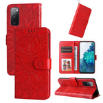Custodia per telefono in pelle di girasole goffrata, For Samsung Galaxy S20+, For Samsung Galaxy S20 Ultra, For Samsung Galaxy S20 FE / S20 FE 5G, For Samsung Galaxy S10