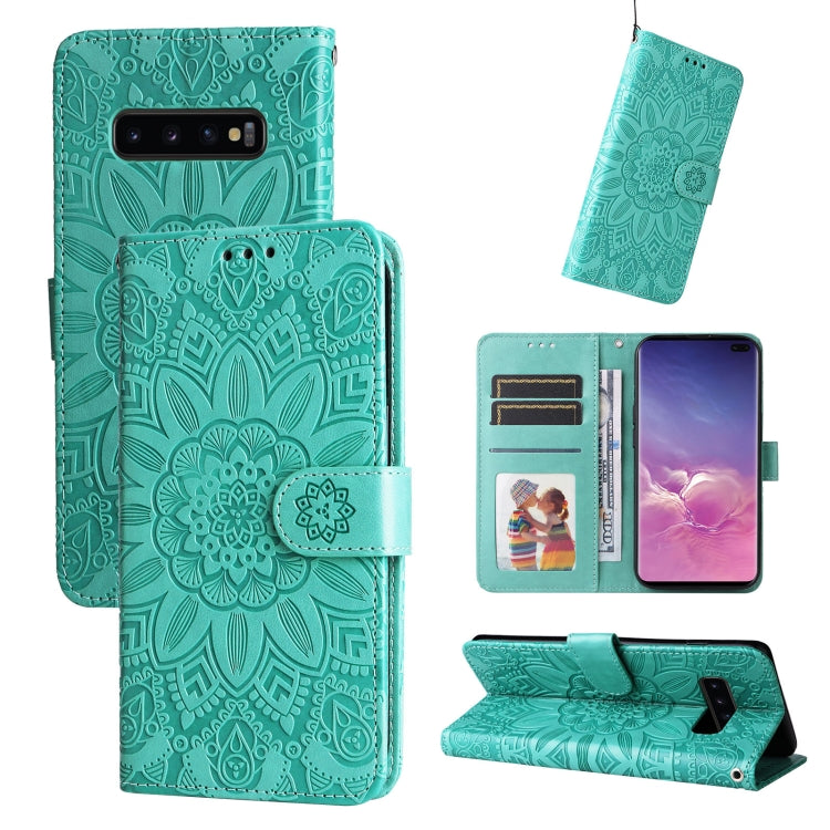 Custodia per telefono in pelle di girasole goffrata, For Samsung Galaxy S20+, For Samsung Galaxy S20 Ultra, For Samsung Galaxy S20 FE / S20 FE 5G, For Samsung Galaxy S10