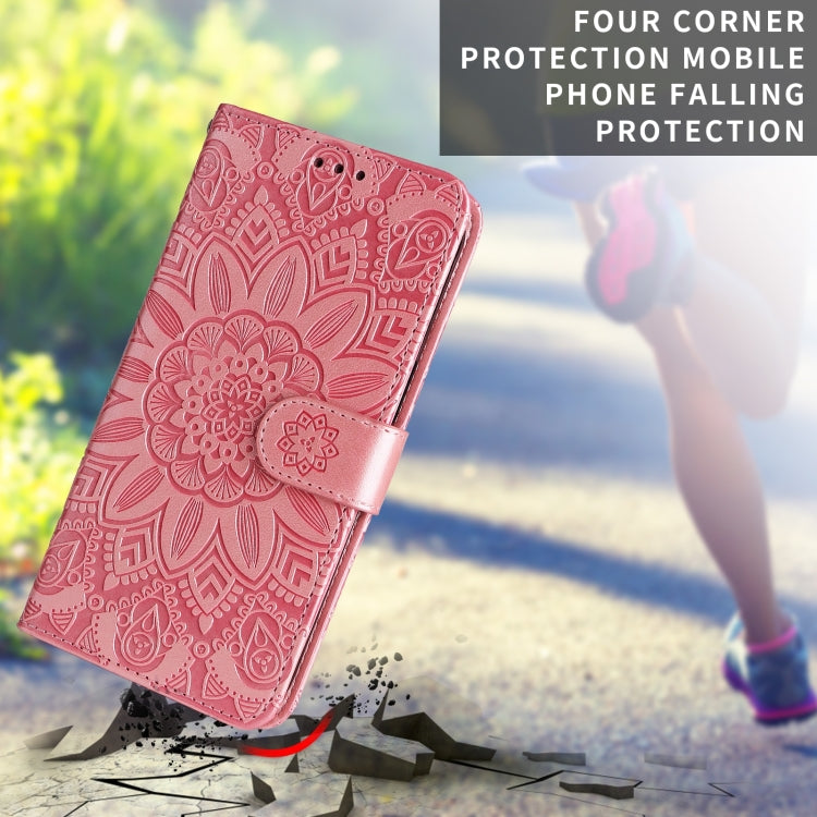 Custodia per telefono in pelle di girasole goffrata, For Samsung Galaxy S10+, For Samsung Galaxy S10e, For Samsung Galaxy A03 EU 166mm, For Samsung Galaxy A03 Global 164mm