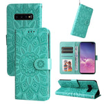 Custodia per telefono in pelle di girasole goffrata, For Samsung Galaxy S10+, For Samsung Galaxy S10e, For Samsung Galaxy A03 EU 166mm, For Samsung Galaxy A03 Global 164mm