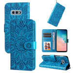 Custodia per telefono in pelle di girasole goffrata, For Samsung Galaxy S10+, For Samsung Galaxy S10e, For Samsung Galaxy A03 EU 166mm, For Samsung Galaxy A03 Global 164mm