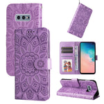 Custodia per telefono in pelle di girasole goffrata, For Samsung Galaxy S10+, For Samsung Galaxy S10e, For Samsung Galaxy A03 EU 166mm, For Samsung Galaxy A03 Global 164mm