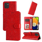Custodia per telefono in pelle di girasole goffrata, For Samsung Galaxy S10+, For Samsung Galaxy S10e, For Samsung Galaxy A03 EU 166mm, For Samsung Galaxy A03 Global 164mm