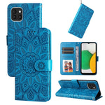 Custodia per telefono in pelle di girasole goffrata, For Samsung Galaxy S10+, For Samsung Galaxy S10e, For Samsung Galaxy A03 EU 166mm, For Samsung Galaxy A03 Global 164mm