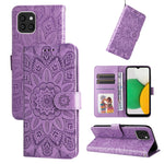 Custodia per telefono in pelle di girasole goffrata, For Samsung Galaxy S10+, For Samsung Galaxy S10e, For Samsung Galaxy A03 EU 166mm, For Samsung Galaxy A03 Global 164mm