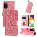 Custodia per telefono in pelle di girasole goffrata, For Samsung Galaxy A03s EU 166mm/ A02s US 166mm, For Samsung Galaxy A12 4G / 5G, For Samsung Galaxy A13 4G, For Samsung Galaxy A13 5G