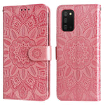 Custodia per telefono in pelle di girasole goffrata, For Samsung Galaxy A03s EU 166mm/ A02s US 166mm, For Samsung Galaxy A12 4G / 5G, For Samsung Galaxy A13 4G, For Samsung Galaxy A13 5G
