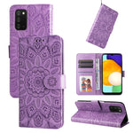 Custodia per telefono in pelle di girasole goffrata, For Samsung Galaxy A03s EU 166mm/ A02s US 166mm, For Samsung Galaxy A12 4G / 5G, For Samsung Galaxy A13 4G, For Samsung Galaxy A13 5G