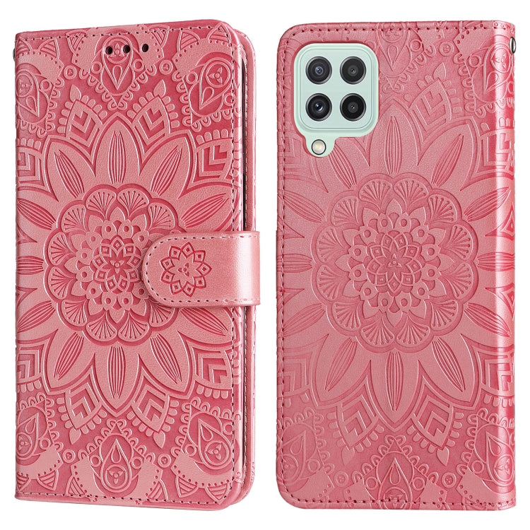 Custodia per telefono in pelle di girasole goffrata, For Samsung Galaxy A22 4G / M22 / M32 4G Global, For Samsung Galaxy A22 5G, For Samsung Galaxy A23 4G/5G / M23 5G / F23 5G, For Samsung Galaxy A32 4G