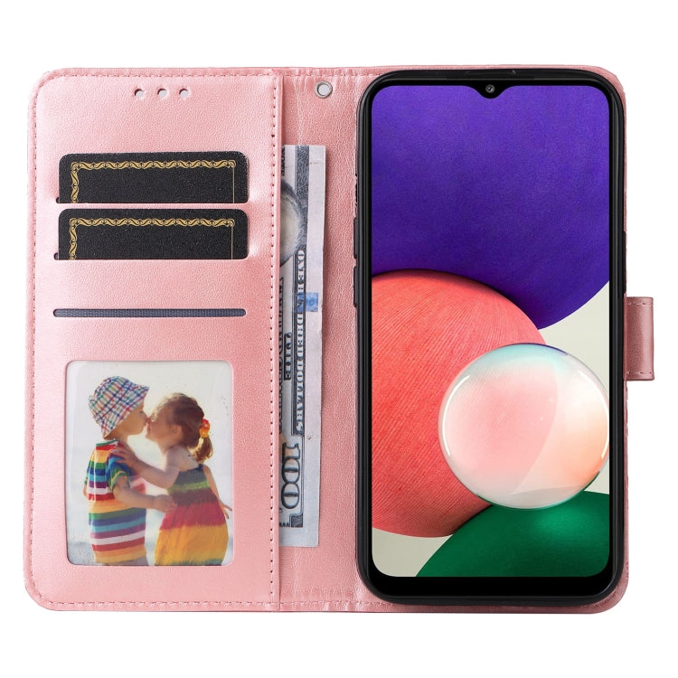 Custodia per telefono in pelle di girasole goffrata, For Samsung Galaxy A22 4G / M22 / M32 4G Global, For Samsung Galaxy A22 5G, For Samsung Galaxy A23 4G/5G / M23 5G / F23 5G, For Samsung Galaxy A32 4G