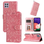 Custodia per telefono in pelle di girasole goffrata, For Samsung Galaxy A22 4G / M22 / M32 4G Global, For Samsung Galaxy A22 5G, For Samsung Galaxy A23 4G/5G / M23 5G / F23 5G, For Samsung Galaxy A32 4G