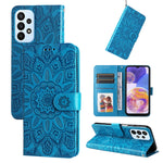 Custodia per telefono in pelle di girasole goffrata, For Samsung Galaxy A22 4G / M22 / M32 4G Global, For Samsung Galaxy A22 5G, For Samsung Galaxy A23 4G/5G / M23 5G / F23 5G, For Samsung Galaxy A32 4G