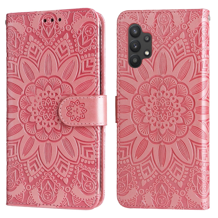 Custodia per telefono in pelle di girasole goffrata, For Samsung Galaxy A32 5G, For Samsung Galaxy A33 5G, For Samsung Galaxy A52 4G / 5G, For Samsung Galaxy A53 5G