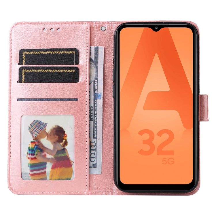 Custodia per telefono in pelle di girasole goffrata, For Samsung Galaxy A32 5G, For Samsung Galaxy A33 5G, For Samsung Galaxy A52 4G / 5G, For Samsung Galaxy A53 5G