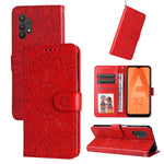 Custodia per telefono in pelle di girasole goffrata, For Samsung Galaxy A32 5G, For Samsung Galaxy A33 5G, For Samsung Galaxy A52 4G / 5G, For Samsung Galaxy A53 5G
