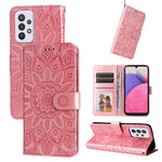 Custodia per telefono in pelle di girasole goffrata, For Samsung Galaxy A32 5G, For Samsung Galaxy A33 5G, For Samsung Galaxy A52 4G / 5G, For Samsung Galaxy A53 5G