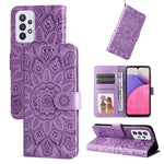 Custodia per telefono in pelle di girasole goffrata, For Samsung Galaxy A32 5G, For Samsung Galaxy A33 5G, For Samsung Galaxy A52 4G / 5G, For Samsung Galaxy A53 5G