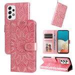 Custodia per telefono in pelle di girasole goffrata, For Samsung Galaxy A32 5G, For Samsung Galaxy A33 5G, For Samsung Galaxy A52 4G / 5G, For Samsung Galaxy A53 5G