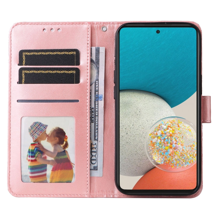 Custodia per telefono in pelle di girasole goffrata, For Samsung Galaxy A73 5G, For Samsung Galaxy M33 5G Global, For Samsung Galaxy M52 5G, For Samsung Galaxy M53 5G