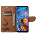 Custodia per cellulare in pelle flip orizzontale con goffratura farfalle, For Motorola Moto E32, For Samsung Galaxy A03, For Samsung Galaxy Xcover6 Pro