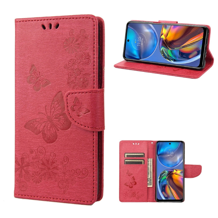 Custodia per cellulare in pelle flip orizzontale con goffratura farfalle, For Motorola Moto E32, For Samsung Galaxy A03, For Samsung Galaxy Xcover6 Pro