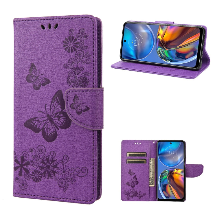 Custodia per cellulare in pelle flip orizzontale con goffratura farfalle, For Motorola Moto E32, For Samsung Galaxy A03, For Samsung Galaxy Xcover6 Pro