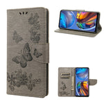 Custodia per cellulare in pelle flip orizzontale con goffratura farfalle, For Motorola Moto E32, For Samsung Galaxy A03, For Samsung Galaxy Xcover6 Pro