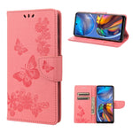 Custodia per cellulare in pelle flip orizzontale con goffratura farfalle, For Motorola Moto E32, For Samsung Galaxy A03, For Samsung Galaxy Xcover6 Pro
