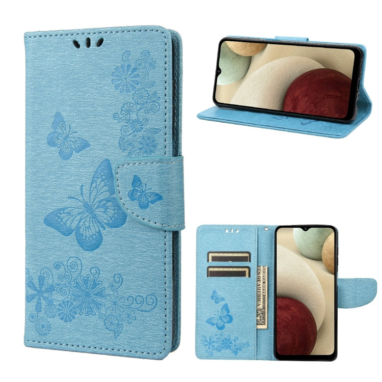 Custodia per cellulare in pelle flip orizzontale con goffratura farfalle, For Motorola Moto E32, For Samsung Galaxy A03, For Samsung Galaxy Xcover6 Pro