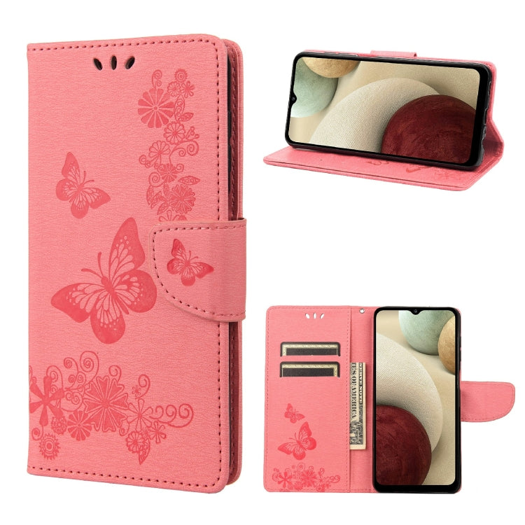 Custodia per cellulare in pelle flip orizzontale con goffratura farfalle, For Motorola Moto E32, For Samsung Galaxy A03, For Samsung Galaxy Xcover6 Pro