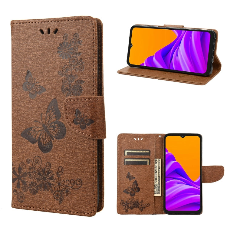 Custodia per cellulare in pelle flip orizzontale con goffratura farfalle, For Motorola Moto E32, For Samsung Galaxy A03, For Samsung Galaxy Xcover6 Pro
