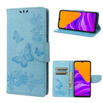 Custodia per cellulare in pelle flip orizzontale con goffratura farfalle, For Motorola Moto E32, For Samsung Galaxy A03, For Samsung Galaxy Xcover6 Pro