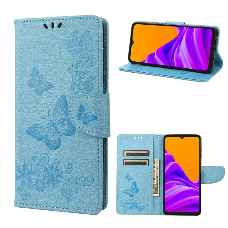 Custodia per cellulare in pelle flip orizzontale con goffratura farfalle, For Motorola Moto E32, For Samsung Galaxy A03, For Samsung Galaxy Xcover6 Pro