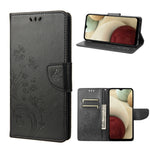 Custodia per telefono in pelle a vibrazione orizzontale con motivo floreale a farfalla con slot per schede e supporto, For Motorola Moto E32, For Samsung Galaxy A03, For Samsung Galaxy Xcover6 Pro