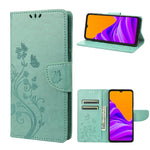 Custodia per telefono in pelle a vibrazione orizzontale con motivo floreale a farfalla con slot per schede e supporto, For Motorola Moto E32, For Samsung Galaxy A03, For Samsung Galaxy Xcover6 Pro