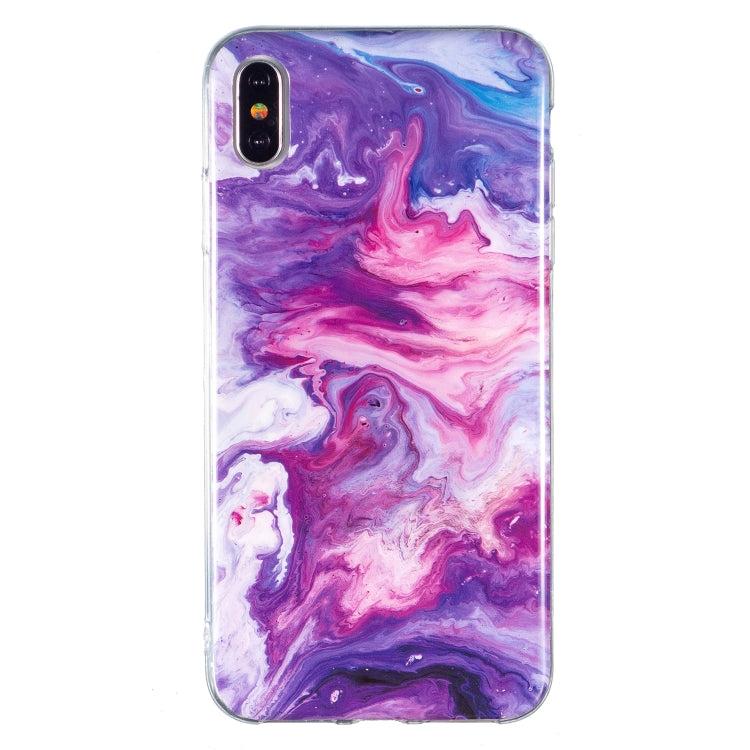 Custodia per cellulare in TPU con motivo in marmo IMD, For iPhone XS Max