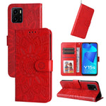 Custodia per telefono in pelle di girasole goffrata, For vivo S12 Pro / V23 Pro, For vivo S12 / V23 5G, For vivo Y15s 2021 / Y15a / Y10 4G, For vivo Y20