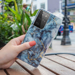 Custodia per cellulare in TPU con motivo in marmo IMD, For Samsung Galaxy S21 Ultra 5G, For Samsung Galaxy S21 FE 5G, For Samsung Galaxy S20 5G, For Samsung Galaxy S20+ 5G