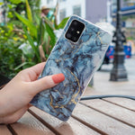 Custodia per cellulare in TPU con motivo in marmo IMD, For Samsung Galaxy A71, For Samsung Galaxy A02s, For Samsung Galaxy A03s