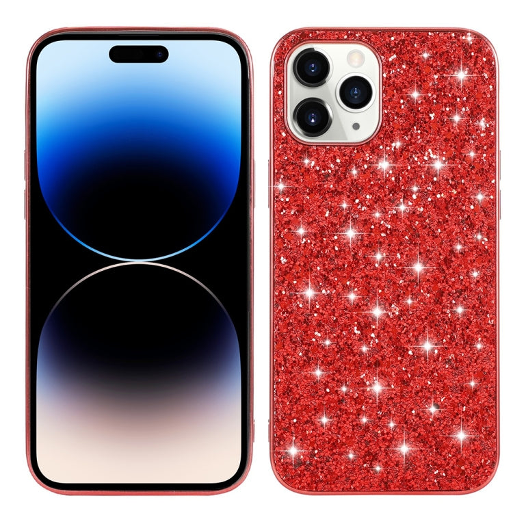 Custodia per telefono in TPU con polvere glitterata, For iPhone 14, For iPhone 14 Plus, For iPhone 14 Pro, For iPhone 14 Pro Max