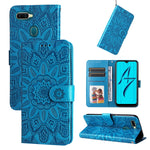Custodia per telefono in pelle di girasole goffrata, For OPPO A7 / A5s, For OPPO A9 / A5 2020, For OPPO A15 / A16K / A16e, For OPPO A52 / A72 / A92