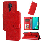 Custodia per telefono in pelle di girasole goffrata, For OPPO A7 / A5s, For OPPO A9 / A5 2020, For OPPO A15 / A16K / A16e, For OPPO A52 / A72 / A92
