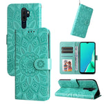 Custodia per telefono in pelle di girasole goffrata, For OPPO A7 / A5s, For OPPO A9 / A5 2020, For OPPO A15 / A16K / A16e, For OPPO A52 / A72 / A92